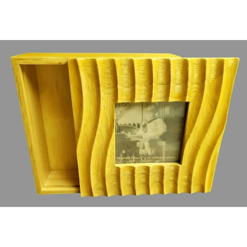 UMBRA STRAND BOX FRAME Warm Yellow Natural Wood With Textured Design 3.5